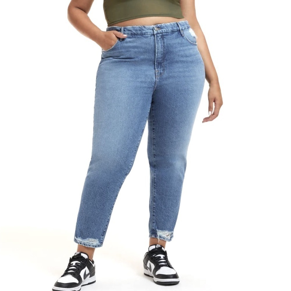 Good American The Weekender Distressed Jeans Size 22 NEW